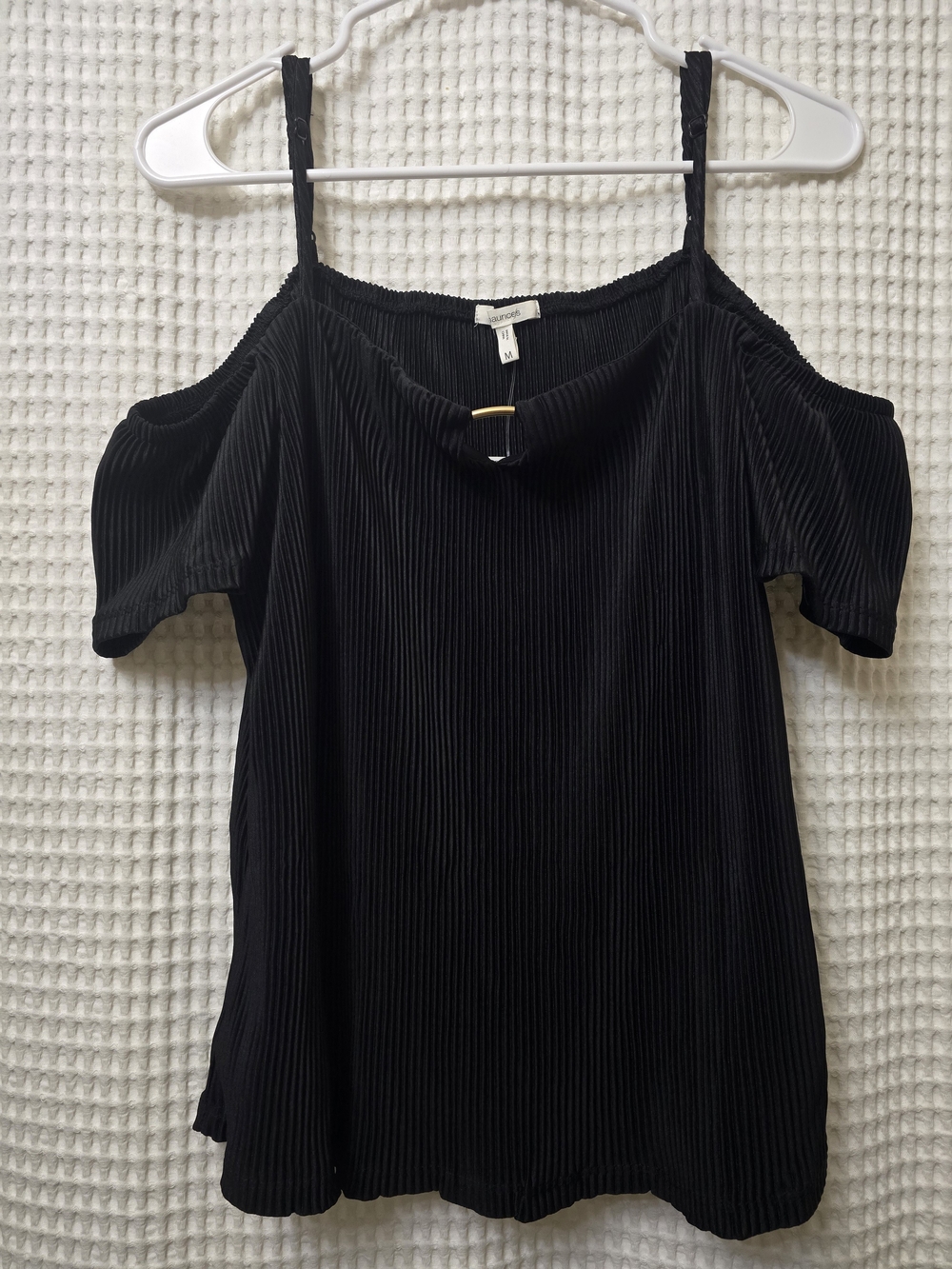 Maurices Black Cold-Shoulder Ribbed Camisole- NWT- (Medium)